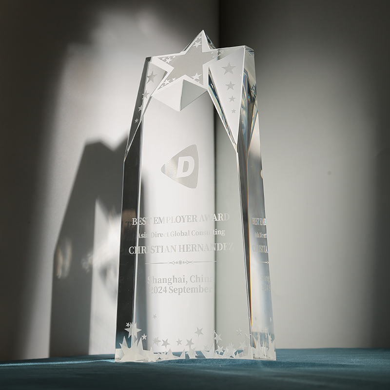 ADEL ADL1130CTA New Redesign 3D Sandblasted Engraving Crystal Trophy with Gift Box for Awards and Souvenir