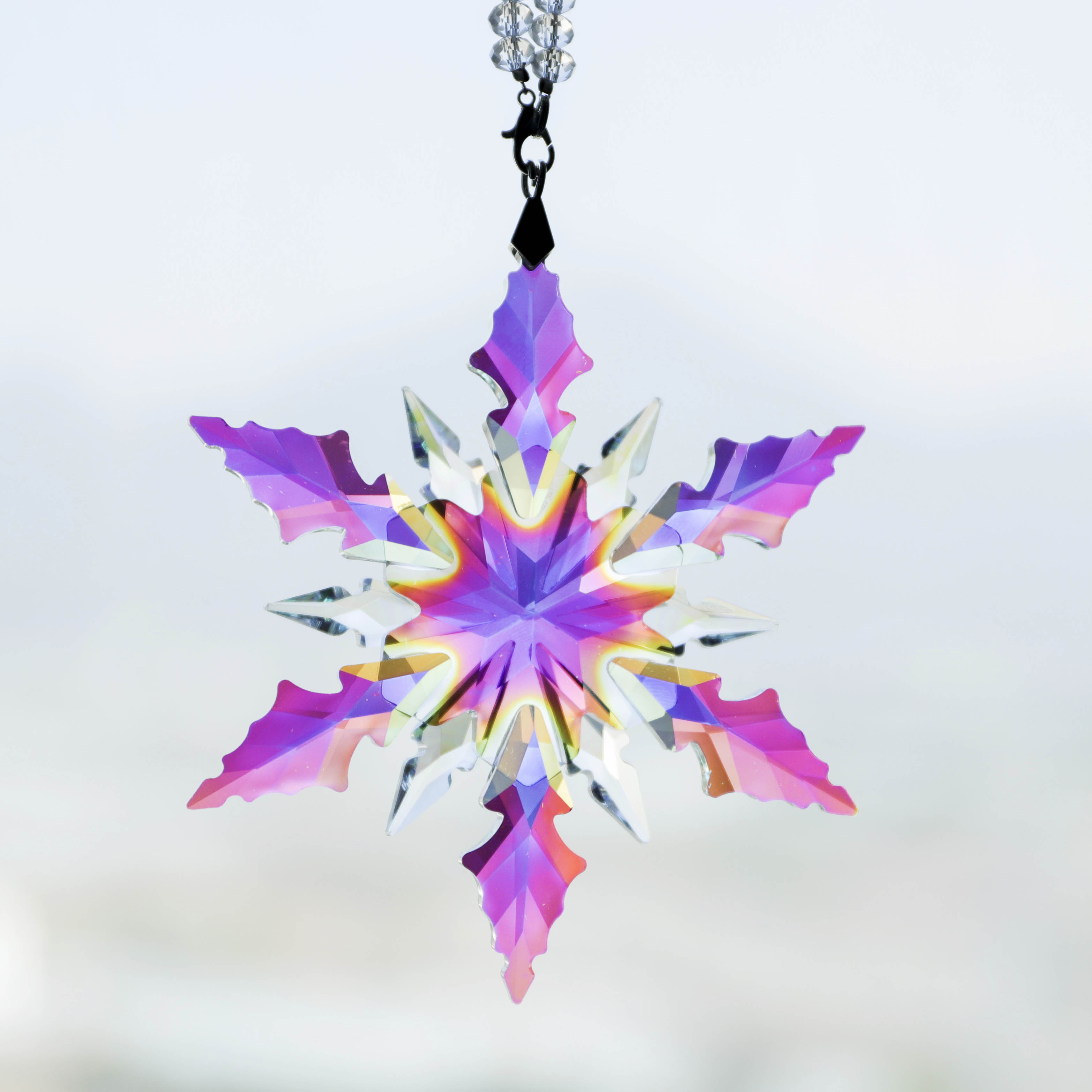 Christmas Tree Decoration Crystal Pendants Shinning Crystals Snowflake Glass Pendant