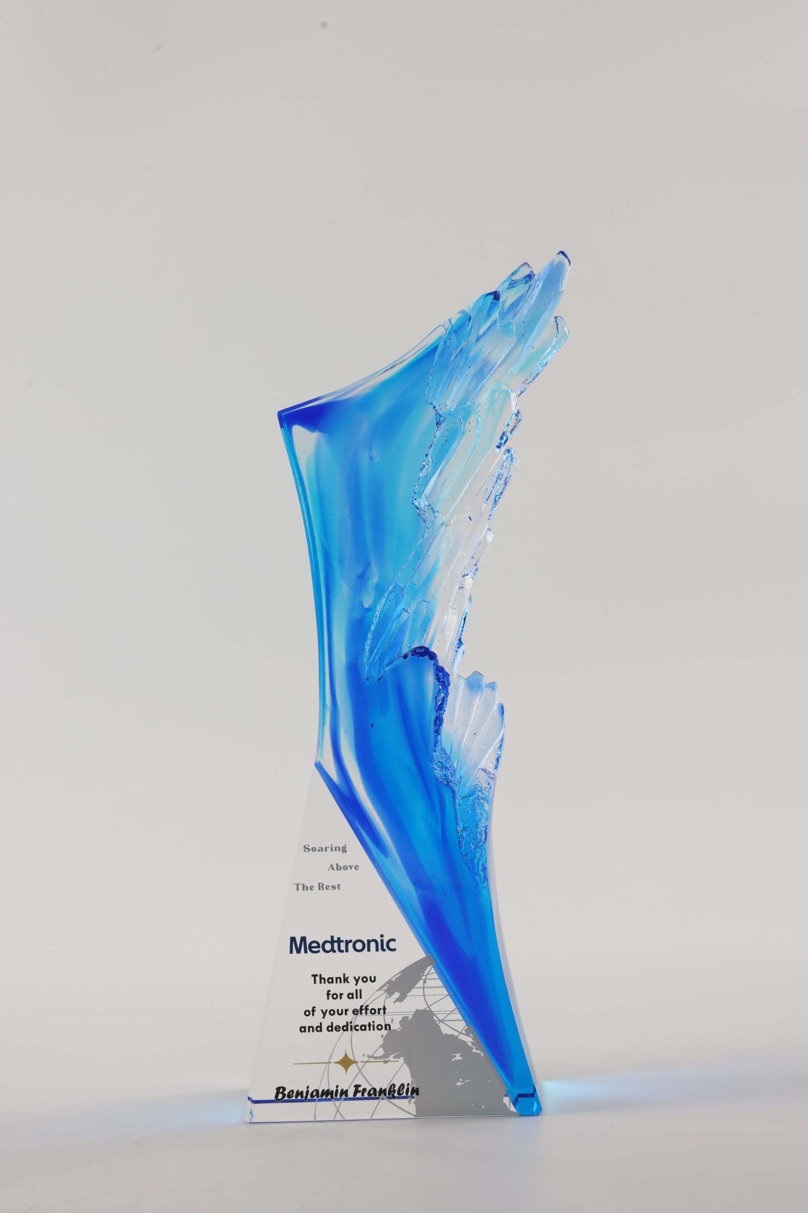 Honor Crystal Award for Engraving Wholesale Customized Competition Crystal Trophy Sandblasting Technique Custom Logo Shape for