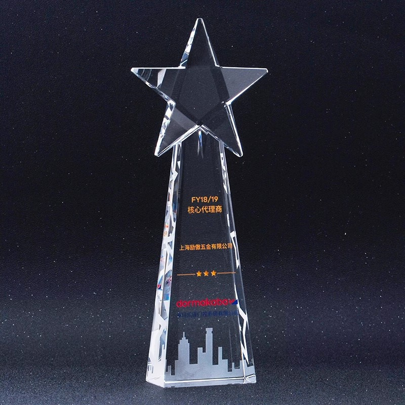 Jadevertu Best Selling Custom Mvp Big Football Crystal Gymnastics Trophies Star Trophy