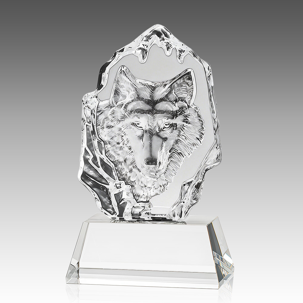 Noble Iceberg Trophy Made of Clear K9 Crystal With Different Base for Sports Championship Corporate Awards and Souvenir Display