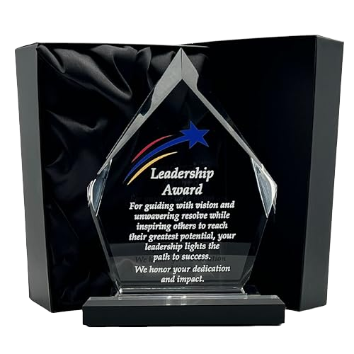 Customized Iceberg Crystal Award Ceremony Collectibles Personalized Carving Black Base Plaque Trophy Medal