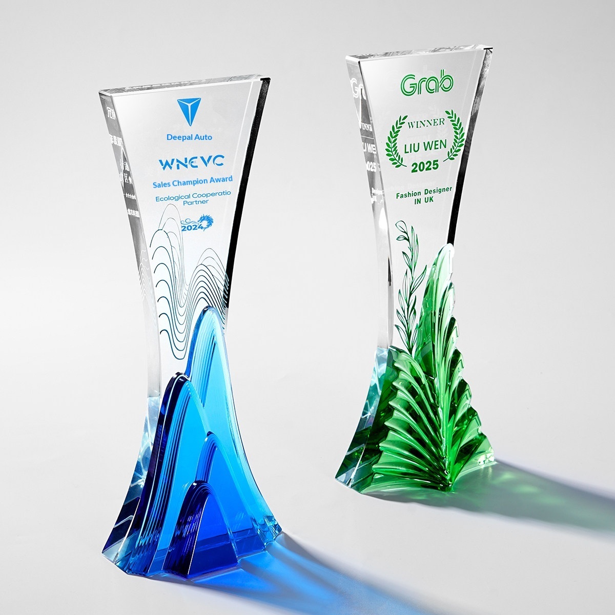 Coloured Glaze China Trophy Customized Creative High-Grade Crystal Retirement Memorial Outstanding Staff Activities Awards