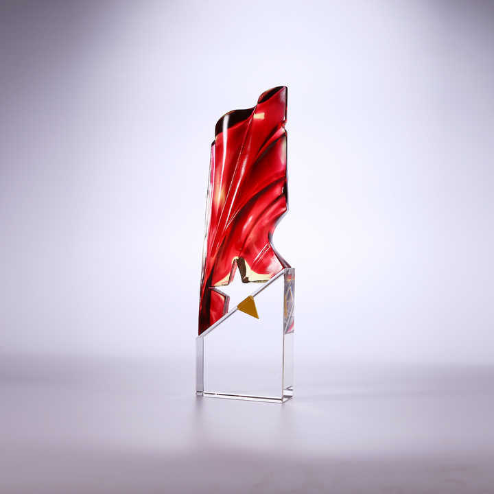 Personalized Solid Crystal Trophy Glass Champion Award UV Printed Trophy for Sports Souvenir Gift
