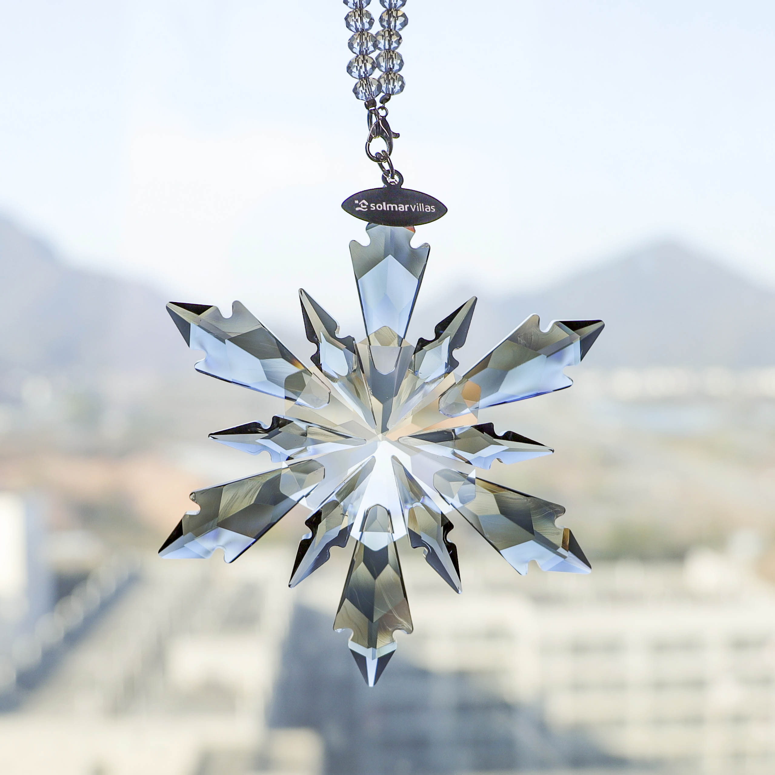 Christmas Tree Decoration Crystal Pendants Shinning Crystals Snowflake Glass Pendant