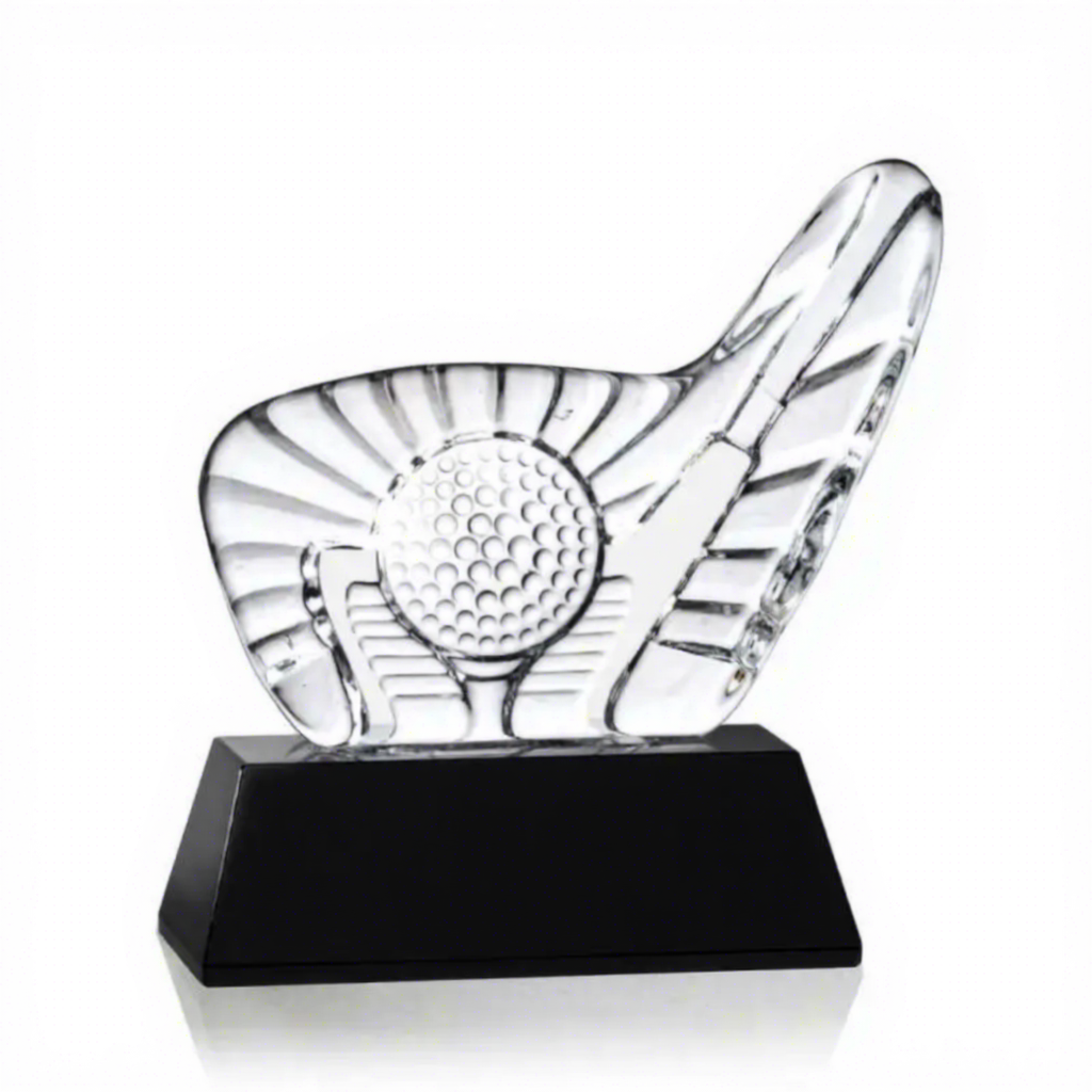 Golf Crystal Trophy Hole in One Award Sports Competition Prize Crystal Ball Race Prize Custom Made Hot Sale