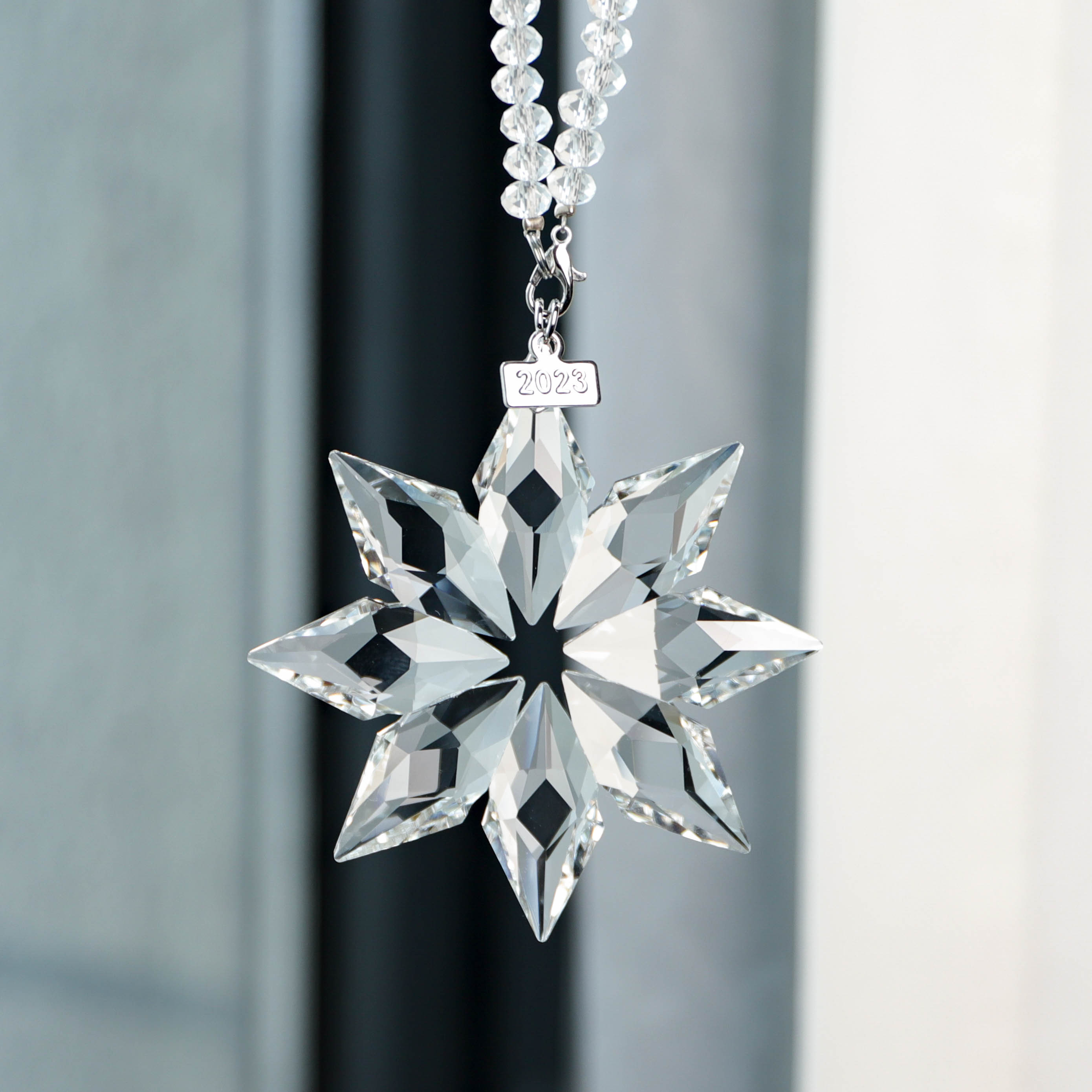 Christmas Tree Decoration Crystal Pendants Shinning Crystals Snowflake Glass Pendant