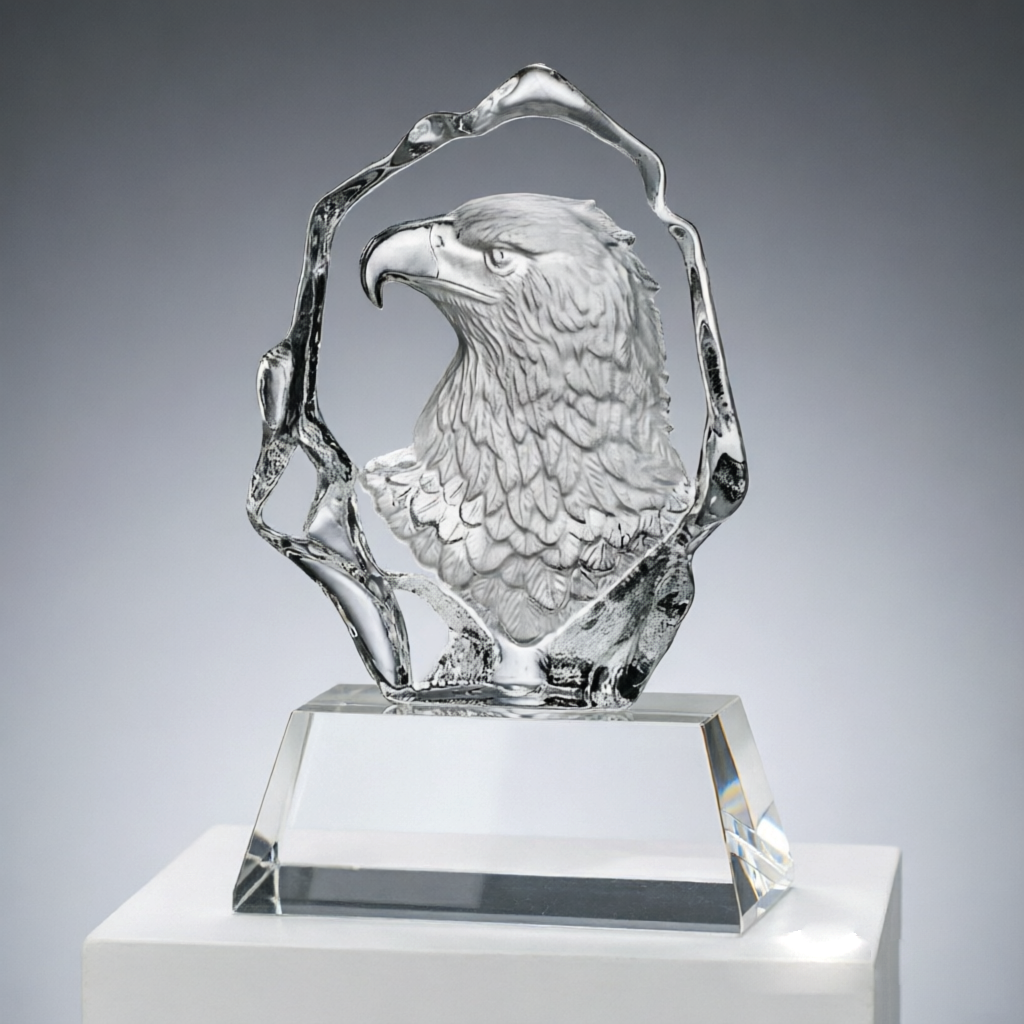 Noble Manufacturer Crystal Eagle Business Honor Gift Animal Awards Custom Bespoke Logo Eagle Trophy Award Hand Craft