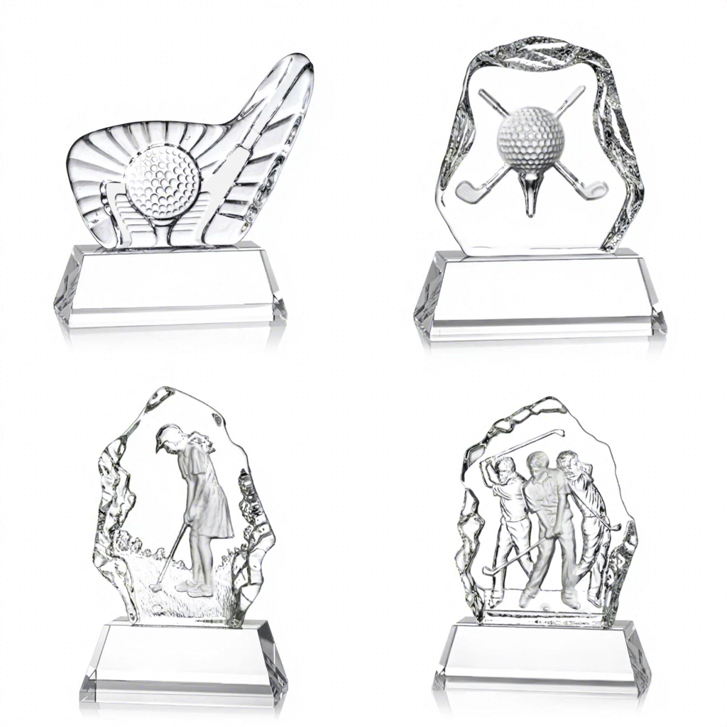 Golf Crystal Trophy Hole in One Award Sports Competition Prize Crystal Ball Race Prize Custom Made Hot Sale