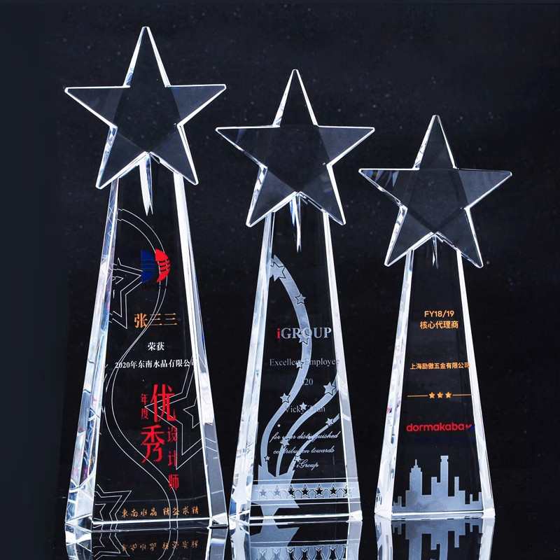 Jadevertu Best Selling Custom Mvp Big Football Crystal Gymnastics Trophies Star Trophy