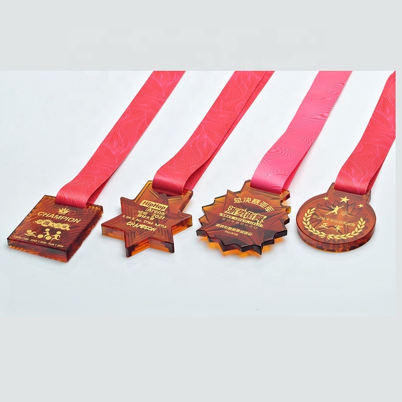 Jadevertu Luli Eco-Friendly Sandblasted Laser Engraved Crystal Medal for Sport Prize Presentation Custom Award
