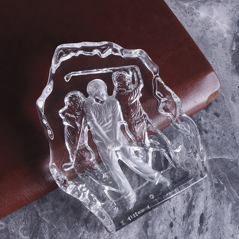 Custom Crystal Glass Golf Trophy Award Glass Golf Iceberg Golf Club Souvenirs Gifts
