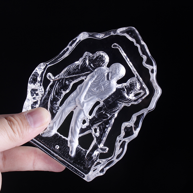 Custom Crystal Glass Golf Trophy Award Glass Golf Iceberg Golf Club Souvenirs Gifts