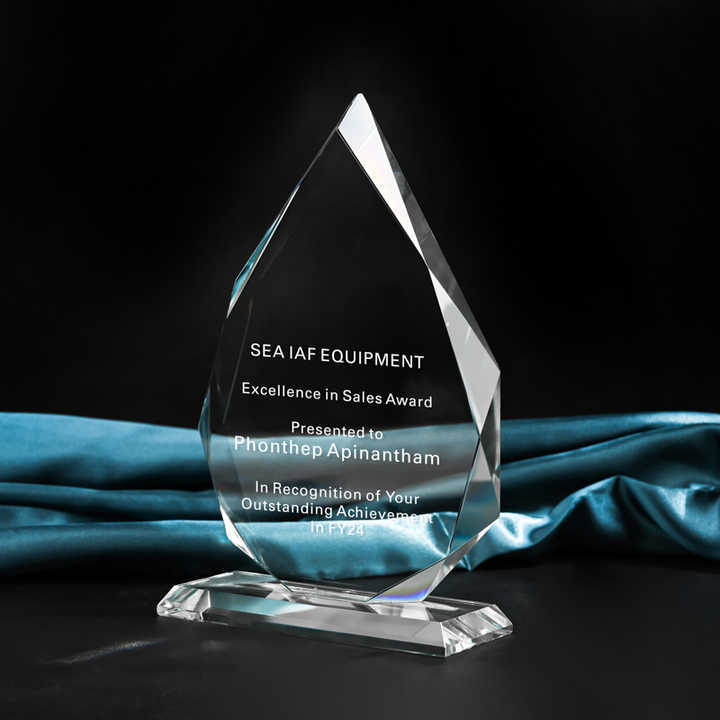 Promotion Business Custom Logo Durable Sandblasted Star Glass Crystal Trophy Sport Cup Award for Souvenirs & Crafts