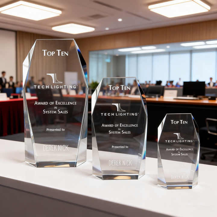 Wholesale High Quality K9 Crystal Achievement Award Crystal for Engraving for Trophy Award Souvenirs