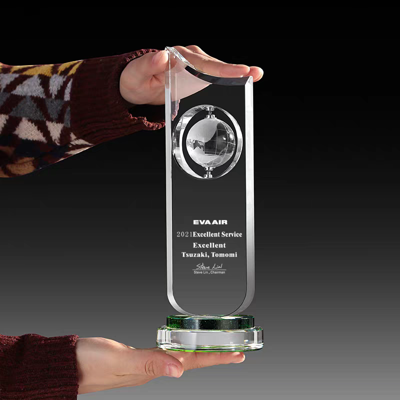 New Clear Crystal Trophy Customization  Championship Medals & Team Employee Honor Awards