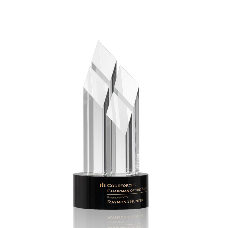 Hot Sell Crystal Golf Trophy Design K9 Golf Souvenir Suppliers Trophy Dance Awards Factory Wholesale Crystal Glass Trophy