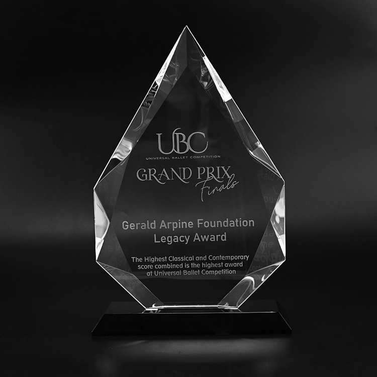 Luxury Transparent Acrylic Plaque Trophy with Engraved Logo for Championship Awards or Business Events