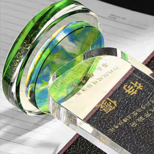 New Clear Crystal Trophy Customization  Championship Medals & Team Employee Honor Awards