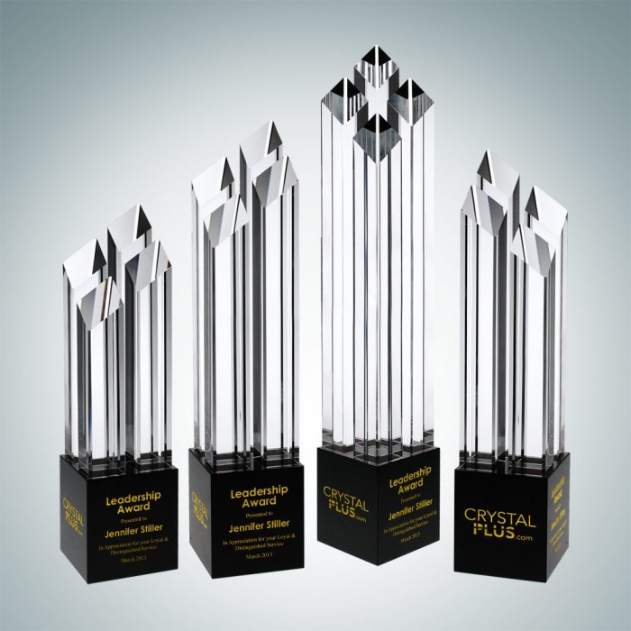 Noble Luxury Custom Leadership Trophy Crystal Allegiance Diamond Tower Award