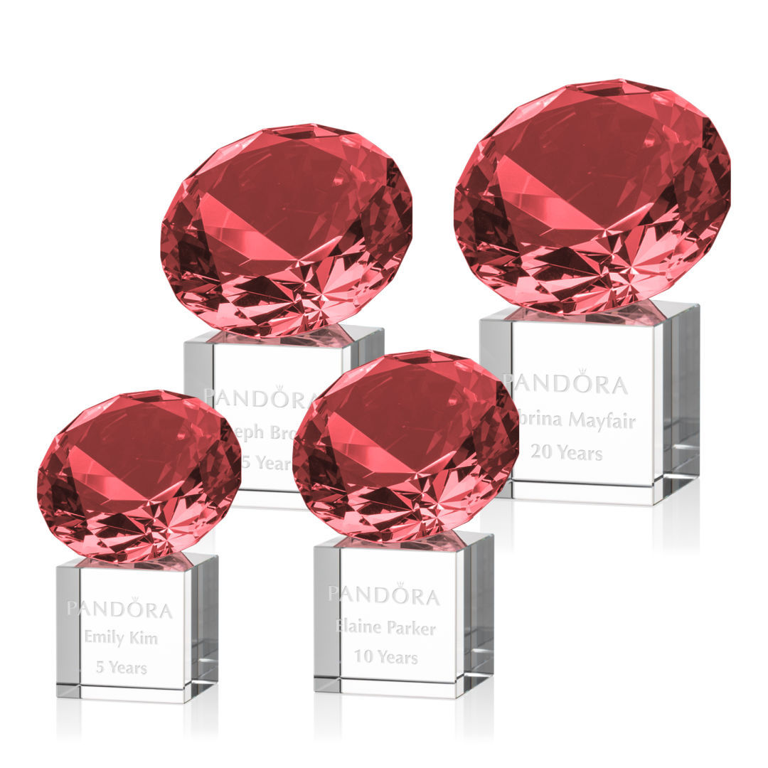 Hitop High Quality Large Size Diamond Crystal Trophy Blanks Polished Engraved Award for Love-Themed Souvenir Decor Gift