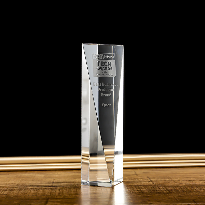 Honor of Crystal New Design Hot Selling Customized 3D Laser K9 Crystal Trophy Crystal Award Trophy
