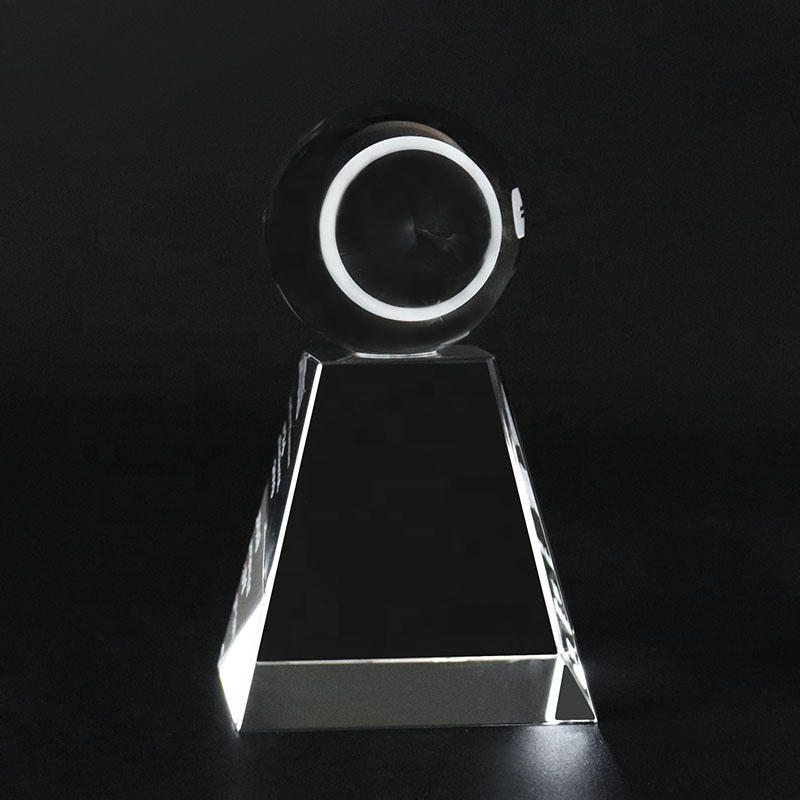 Custom Engraved K9 Crystal American Football Trophy Award