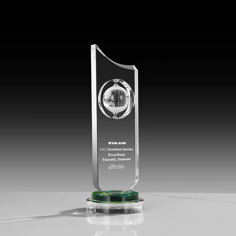 New Clear Crystal Trophy Customization  Championship Medals & Team Employee Honor Awards