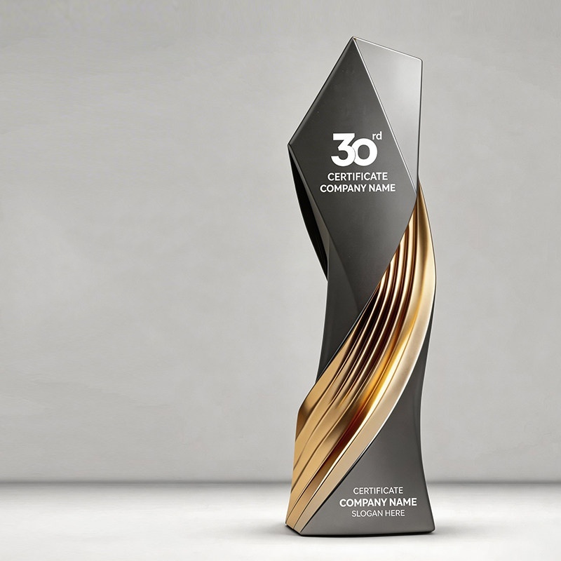 Custom High-Grade Creative Gold-plated Resin Trophy Enterprise IP Image Award Gift Premium Medals & Plaques