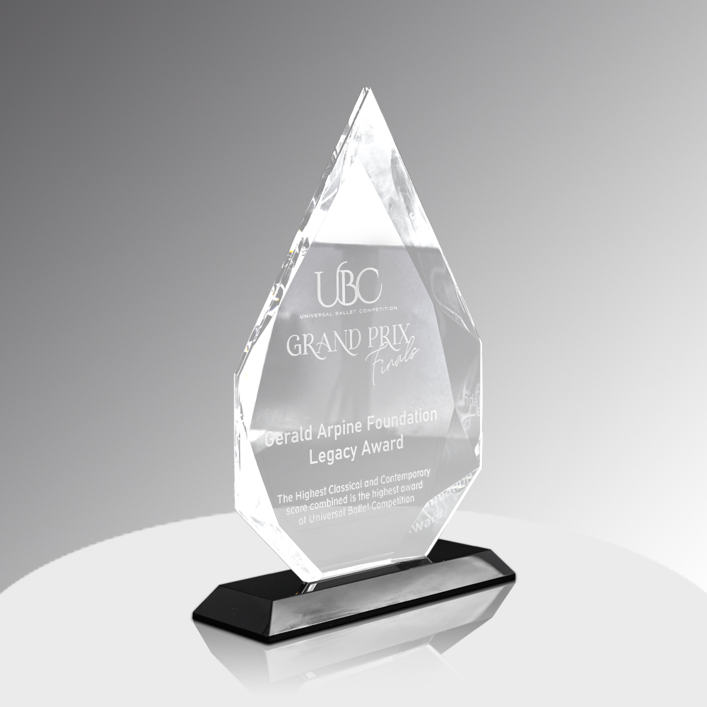 Luxury Transparent Acrylic Plaque Trophy with Engraved Logo for Championship Awards or Business Events