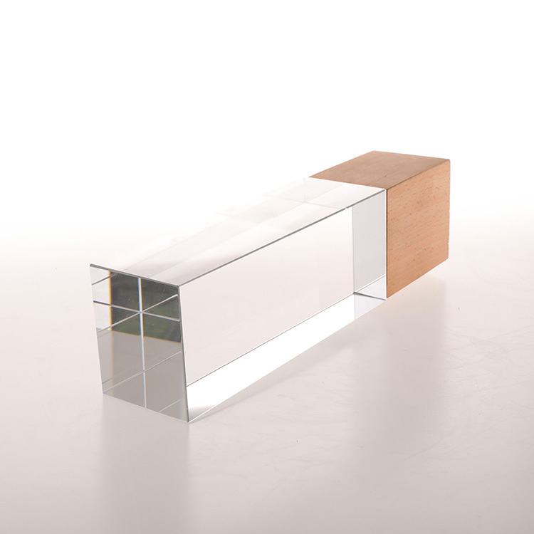 Custom Engraving Crystal Cube Paperweight Glass Trophy Glass Cube Award Plaques Trophy MH-NJ00594
