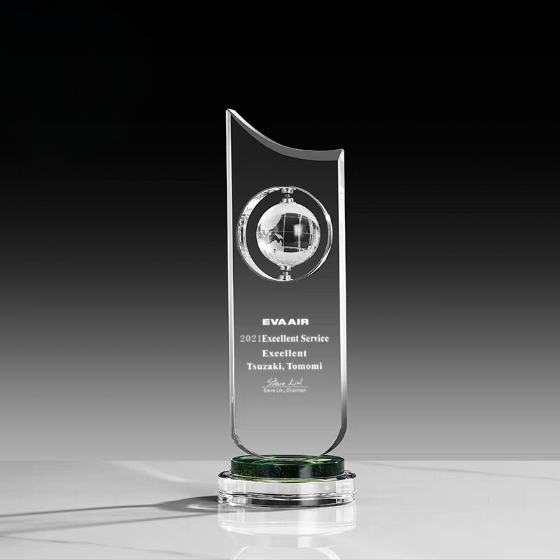 New Clear Crystal Trophy Customization  Championship Medals & Team Employee Honor Awards