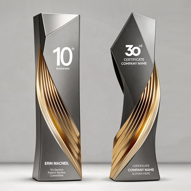 Custom High-Grade Creative Gold-plated Resin Trophy Enterprise IP Image Award Gift Premium Medals & Plaques