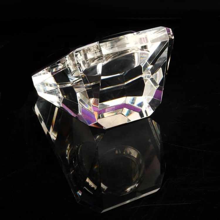 High Quality Customized Wedding Favor Office Desk Table Decoration K9 Crystal Clock for Souvenirs Business Gifts