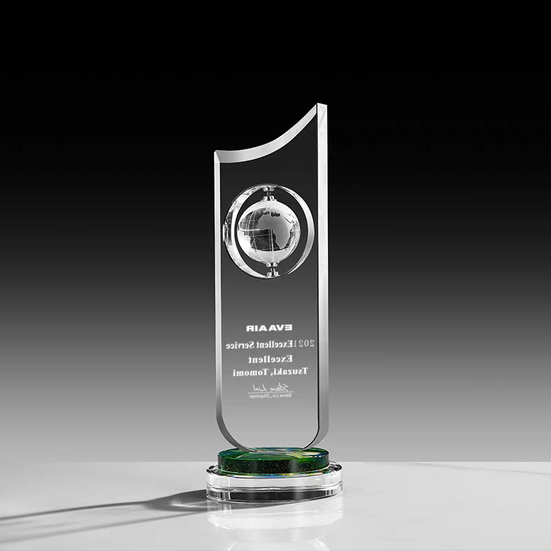 New Clear Crystal Trophy Customization  Championship Medals & Team Employee Honor Awards