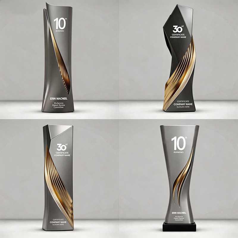 Custom High-Grade Creative Gold-plated Resin Trophy Enterprise IP Image Award Gift Premium Medals & Plaques