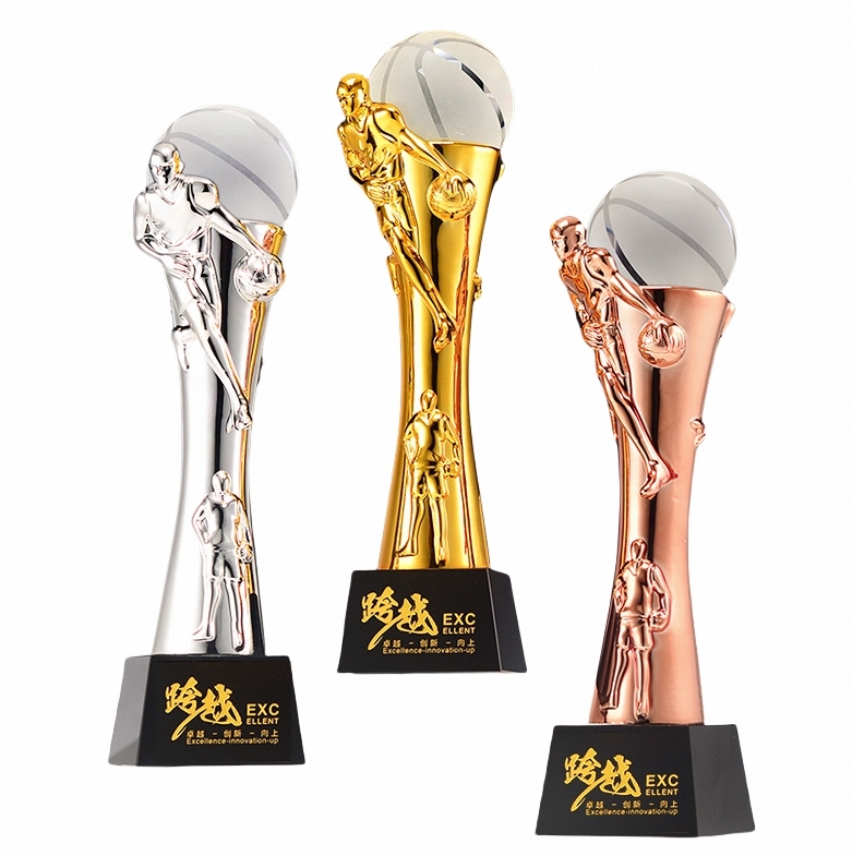 Wholesale Resin Soccer Trophy Crystal Award Custom Sport Basketball Golf Football Trophy Badminton Volleyball Trophy
