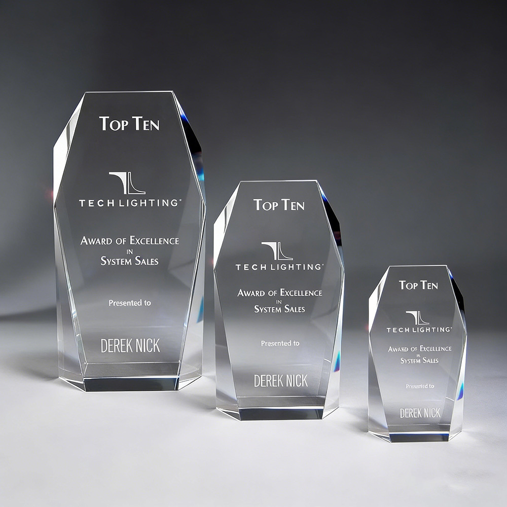 Wholesale High Quality K9 Crystal Achievement Award Crystal for Engraving for Trophy Award Souvenirs