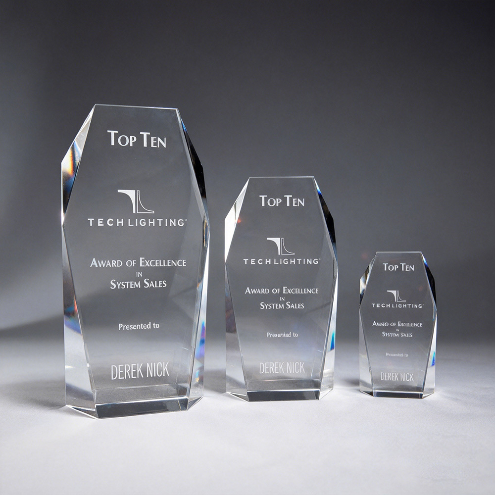 Wholesale High Quality K9 Crystal Achievement Award Crystal for Engraving for Trophy Award Souvenirs