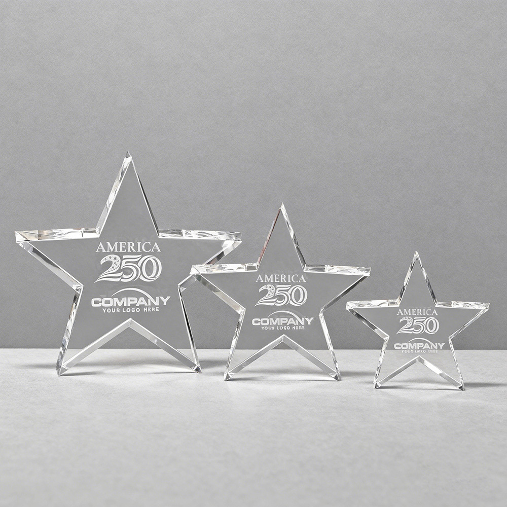 Wholesale Factory Customized Crystal Star Trophy High Grade K9 Trophy Crystal Awards High Quality Souvenir
