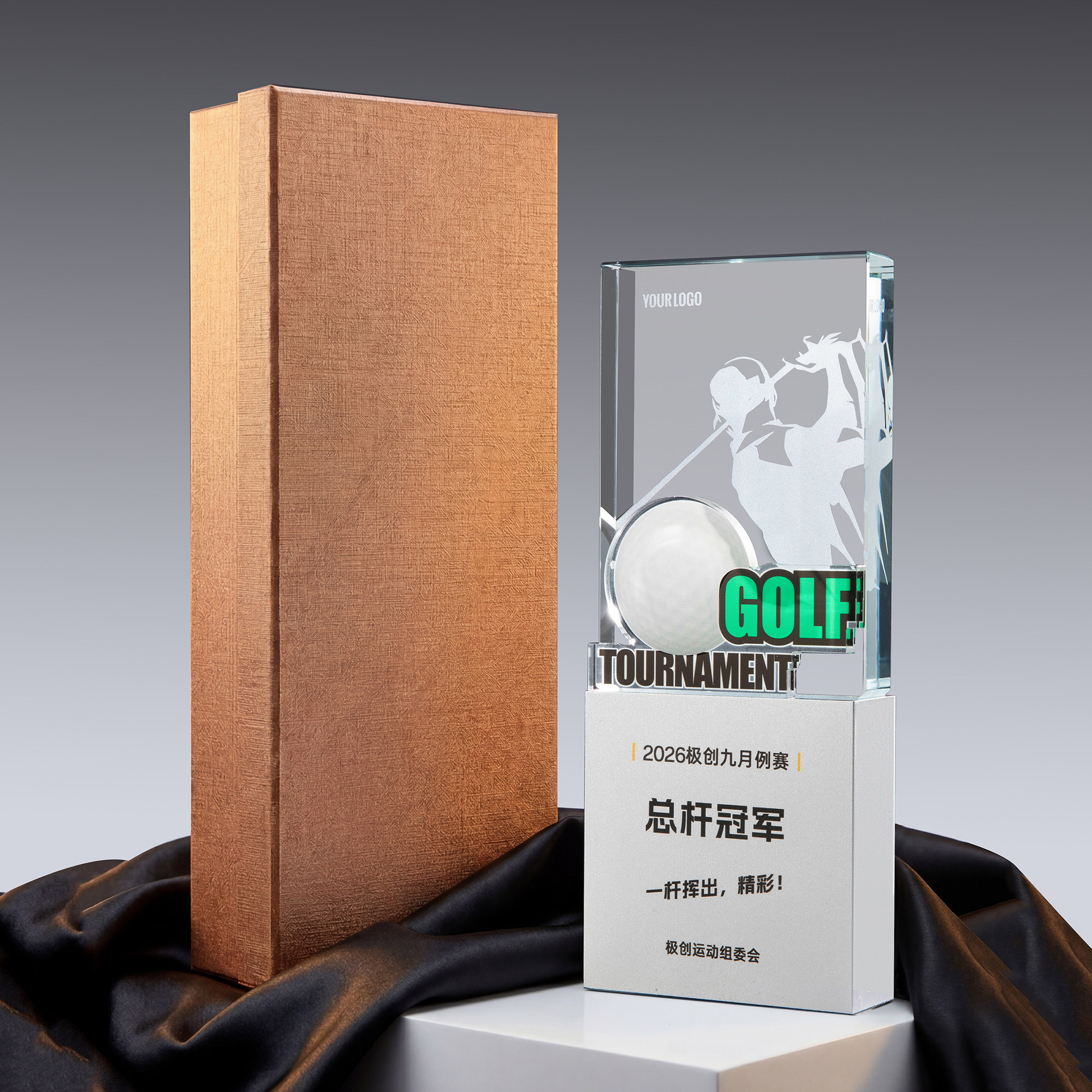 Wholesale Factory Exclusive Copyright Original Design Metal Trophy Acrylic Premium Gold Plated Sports Award Champion Engraving