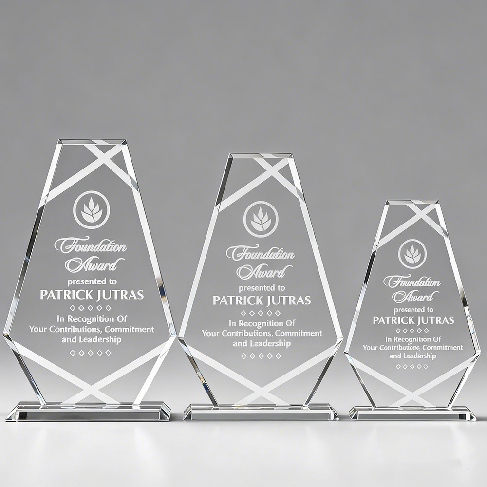 Wholesale Cheap Crystal Plaque Trophy High Grade K9 Trophy Crystal Awards High Quality Souvenir