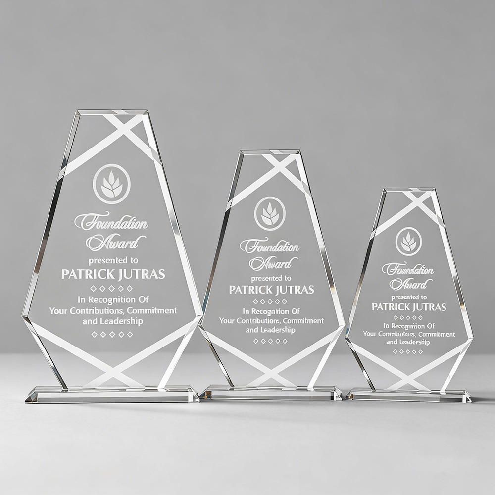 Wholesale Cheap Crystal Plaque Trophy High Grade K9 Trophy Crystal Awards High Quality Souvenir