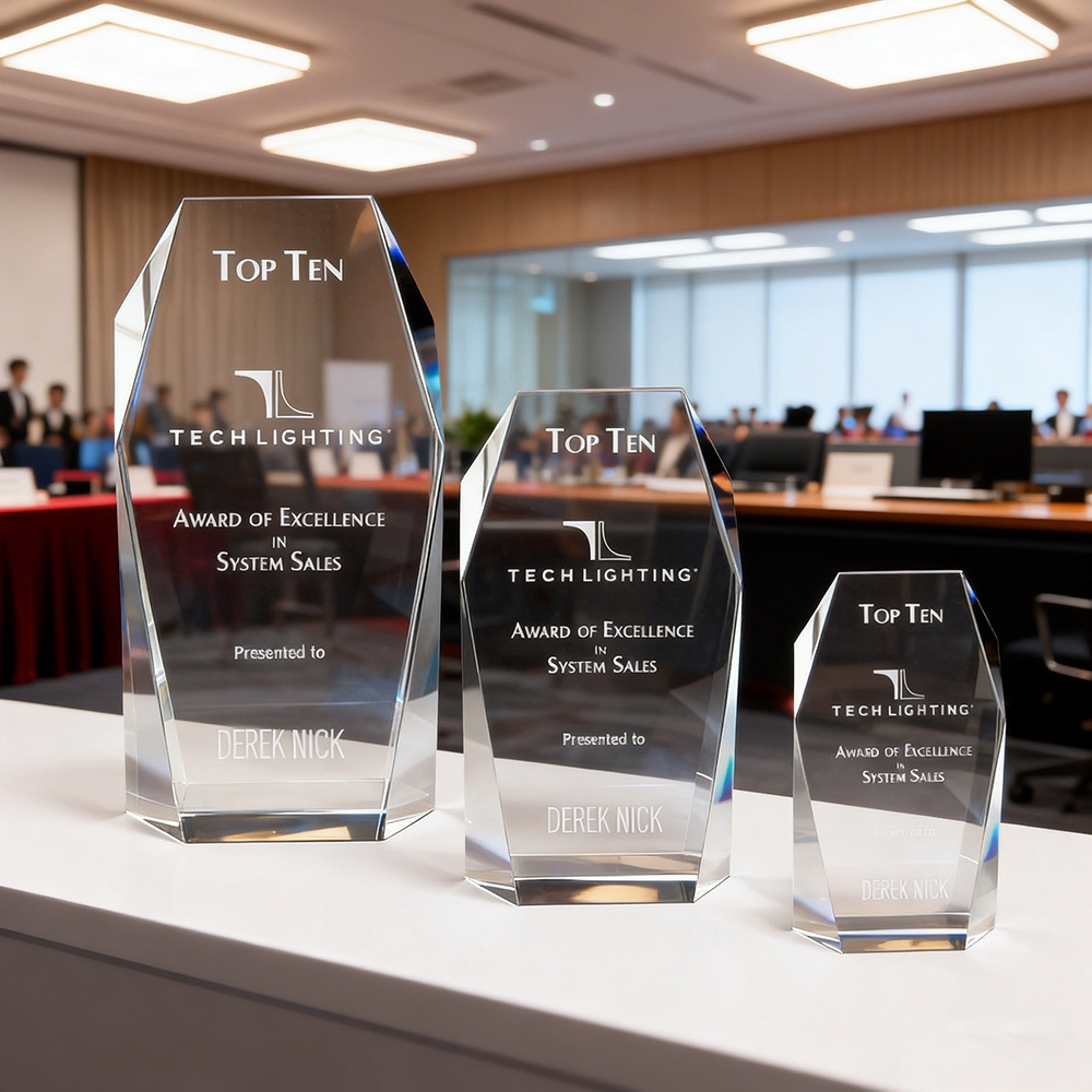 Wholesale High Quality K9 Crystal Achievement Award Crystal for Engraving for Trophy Award Souvenirs