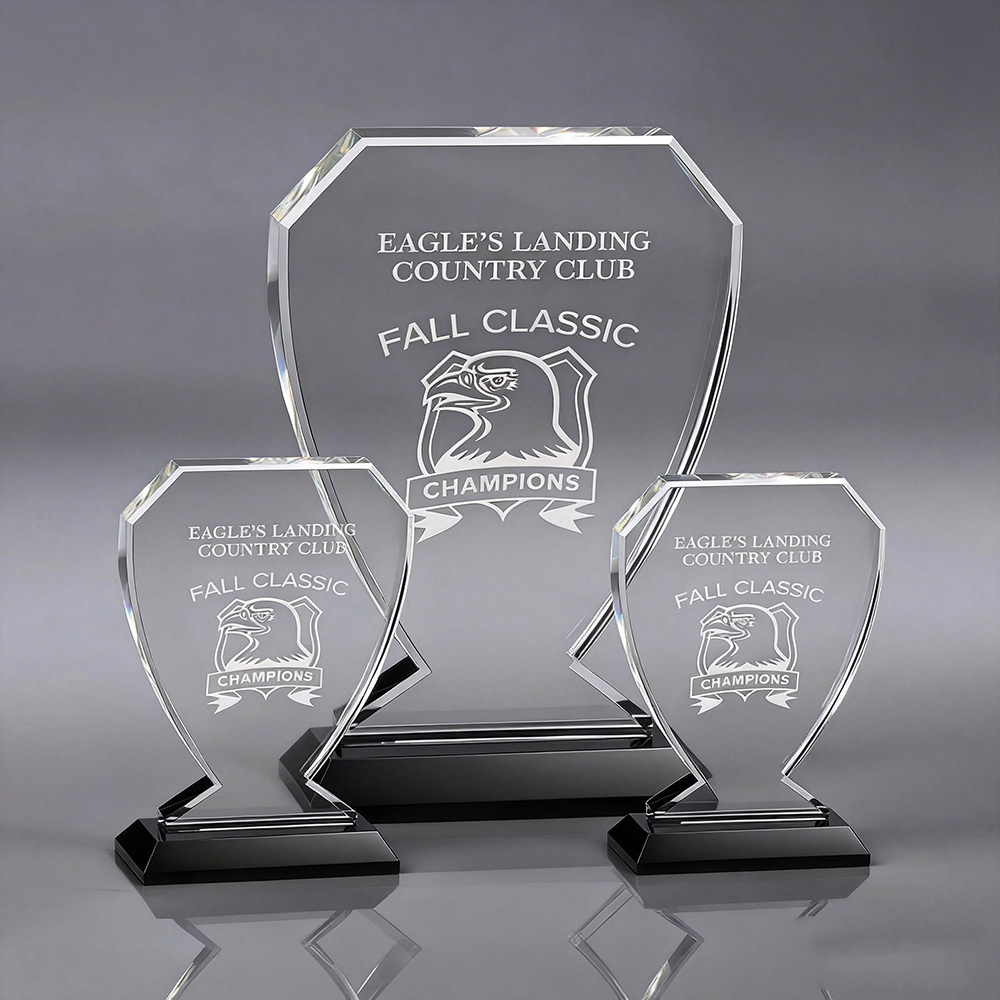 High Quality Customized Clear Crystal Plaque Trophy for Competition Business Gift