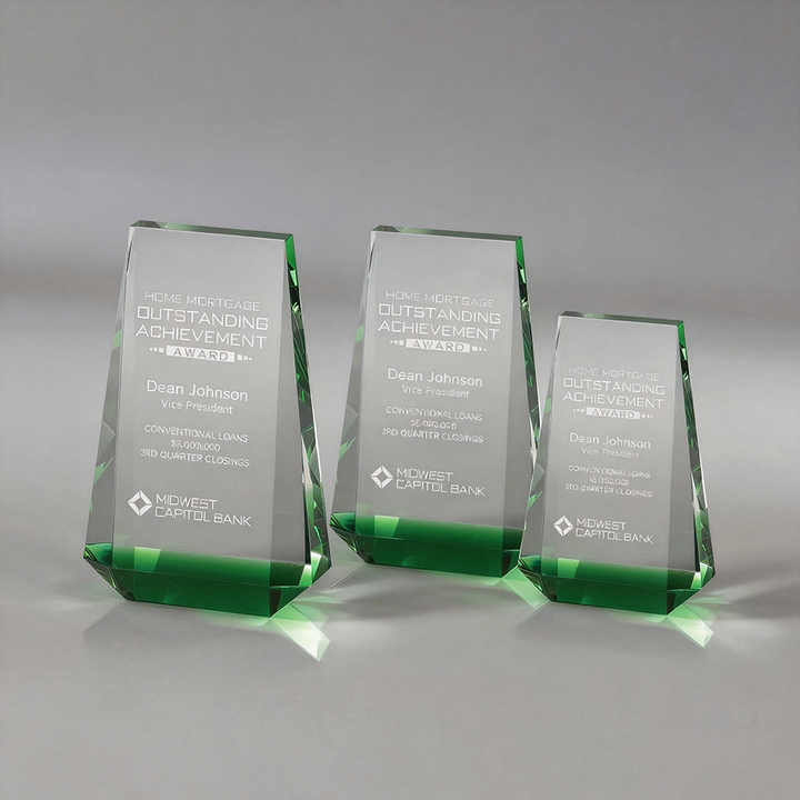 High Grade New Design Handmade Crystal Plaque Trophy for Office Desk Decoration