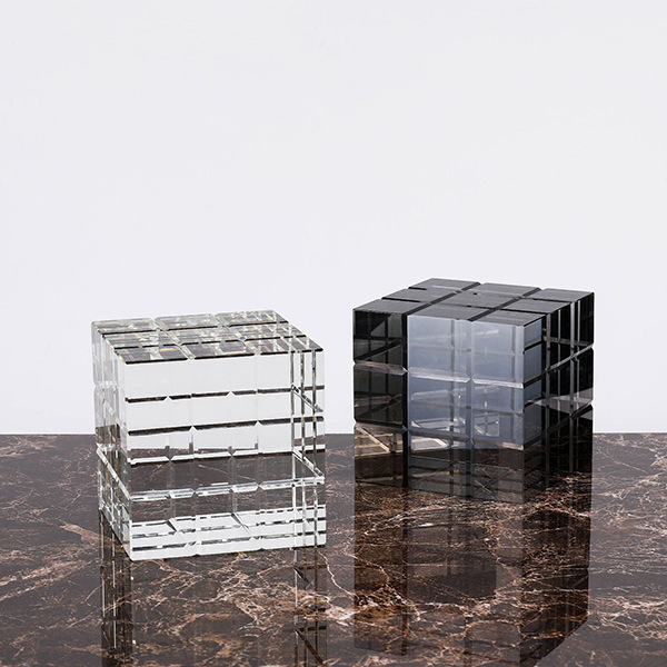 Factory Direct Sales Hotel Living Room Foyer Crystal Cube Crystal Decoration Crystal Rubik's Cube