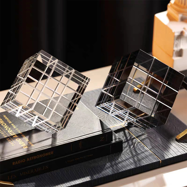 Factory Direct Sales Hotel Living Room Foyer Crystal Cube Crystal Decoration Crystal Rubik's Cube