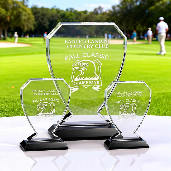 High Quality Customized Clear Crystal Plaque Trophy for Competition Business Gift