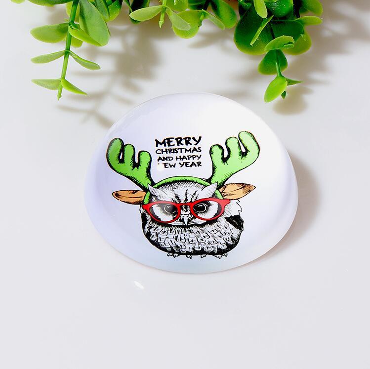 Customized K9 Crystal Glass Round Dome Paper Weight Color Print Crystal Half Balls Paperweight for Business Gift